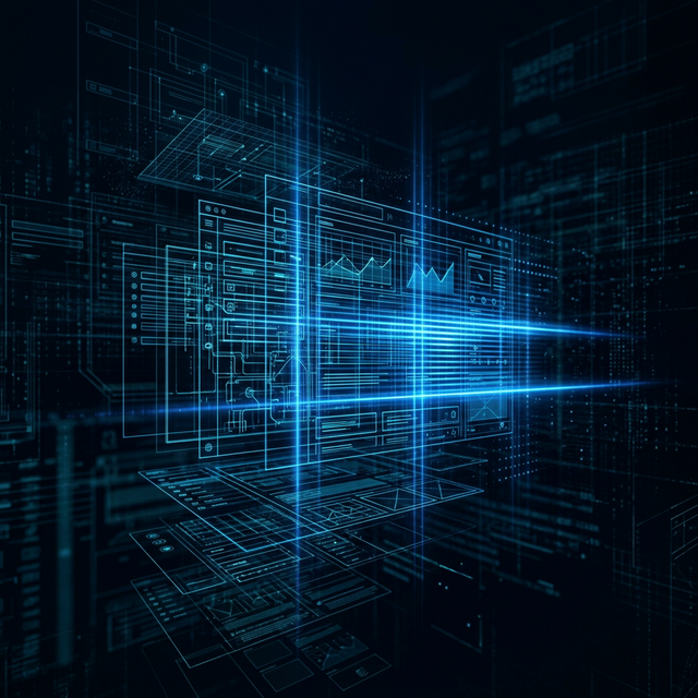 Abstract visualization of user interface layers