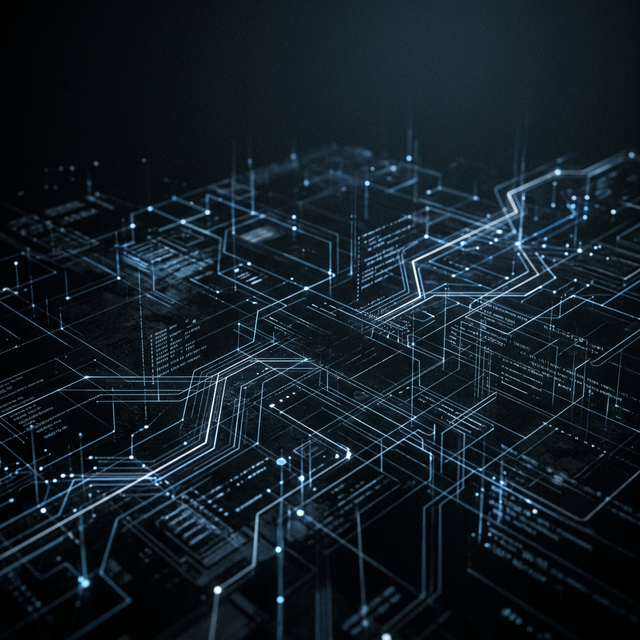 Abstract visualization of raw software origin